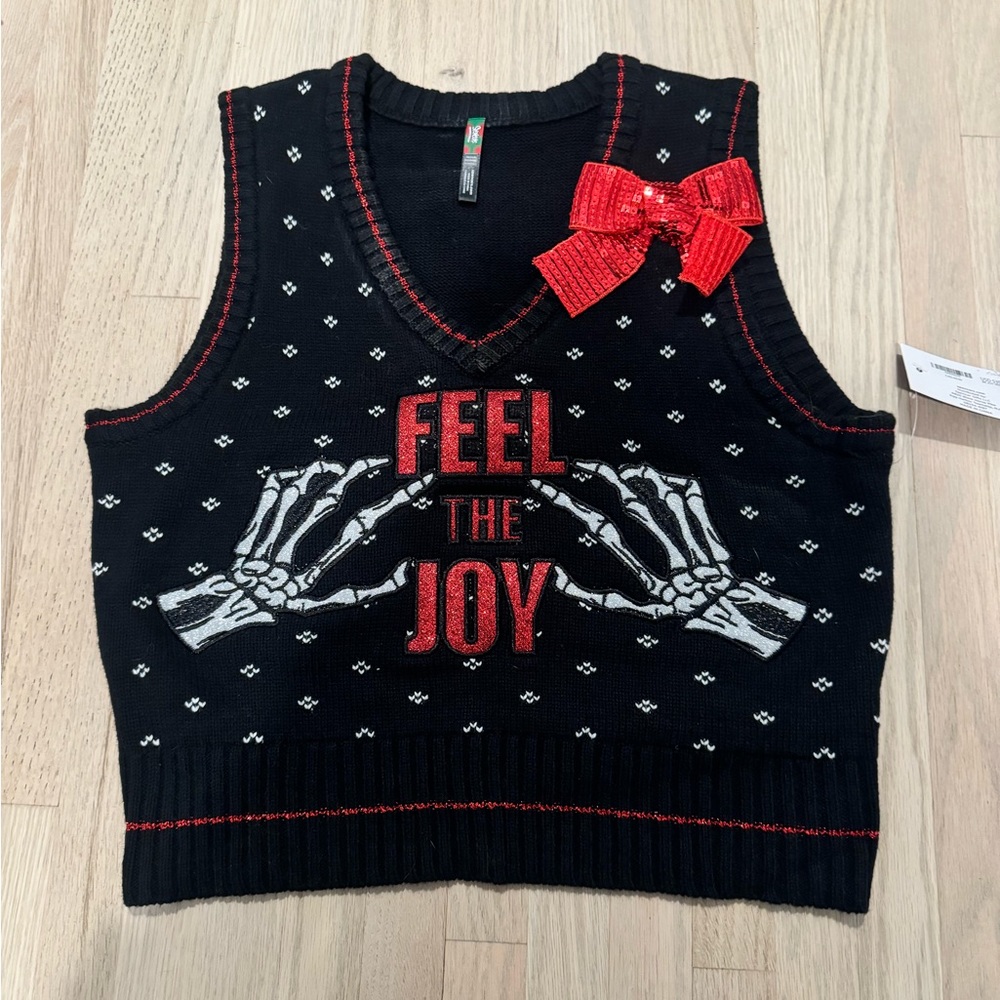 Spencer's Black and Red Sweater Vest